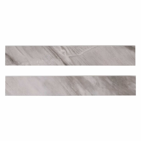 Msi Eden Bardiglio 4 In. X 24 In. Matte Porcelain Bullnose Wall Tile, 10PK ZOR-PT-TR-0210